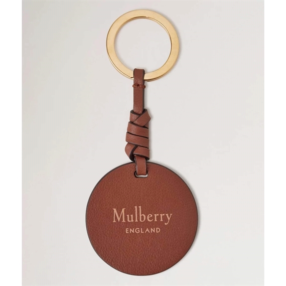 Mulberry Tree Leather Keyring Sable & Bright Oak